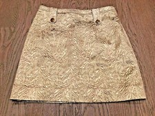 *** MINI JUPE DOREE BURBERRY T. IT 38 UK 6 US 4 XS/S LAINE ET SOIE ETAT NEUF ***