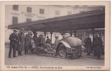 Arras 1914-15 – Auto broyée par un obus – Guerre 14-18 – CPA ancienne “Pays de F
