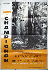 Affiche ancienne SALON DU CHAMPIGNON 1962 Jardin des Plantes Paris Mycologie