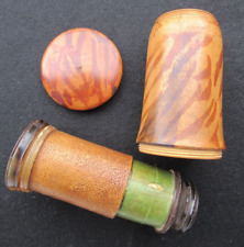 ANCIEN LORGNETTE CARTON CORNE ETUI BOIS DEBUT 19 ème LUNETTE THEATRE LONGUE VUE