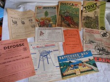Brochures anciennes tracteur années 30-1950 machines agricoles françaises Rustica