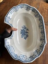 Plat A Barbe Faïence XVIII Eme Moustier Antique Dish 18 th
