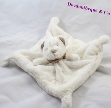 Doudou plat ours NICOTOY blanc