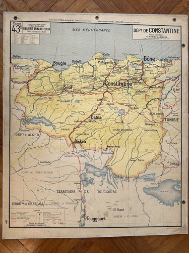 Carte affiche scolaire vidal - affiche,