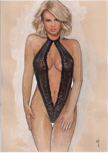 Dessin original une pin up - dessin,