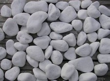 Galets blanc décoratifs pour cheminée BIO ETHANOL (x50) résistant à la chaleur 