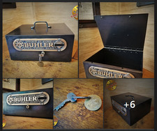 Ancienne Grande Caissette / Coffre Fort en Acier "Buhler Uzwil Frère Paris"