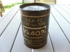 ancien pot de graisse vide des