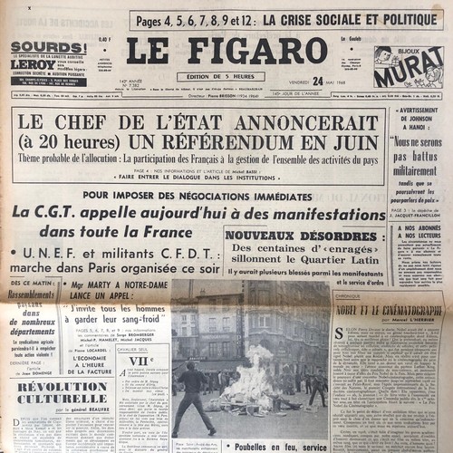 Journal figaro mai 1968 - figaro,