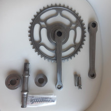 Ancien pédalier "haricot"  44 dents/160mm + jeu pédalier vélo 1900