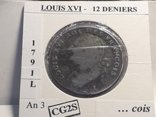 Louis XVI 12 Deniers 1791 L An 3 Francois