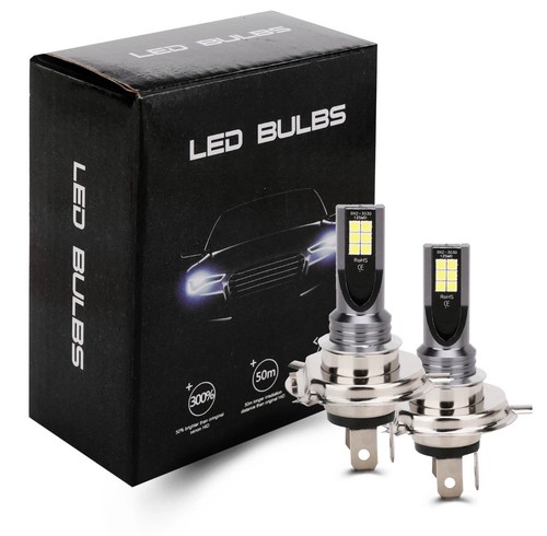 Led 80w 6500k ampoule - 2x, h4