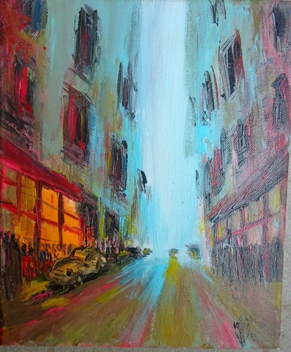 Peinture sur toile de - ,