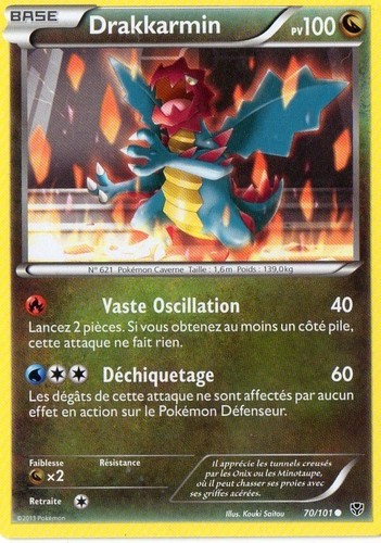 Carte pokemon drakkarmin - carte,