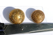 RARE 2 BOUTON UNIFORME ANCIEN - LYCEE DE SENS - A.M & Cie PERFECTIONNE D:18,21mm