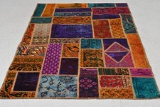 Tapis Oriental Patchwork multicolore 185x120 cm – Style Scandinave, Dk, 1960