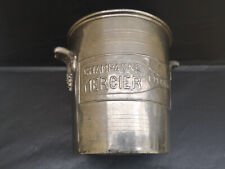 Seau a champagne MERCIER métal nikelé / chromé décor double face poignées raisin