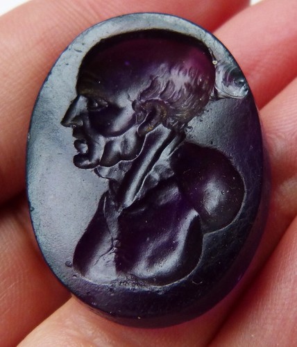 Camée intaille verre - , moulé