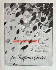 PUBLICITE GODET PARFUM PETITE FLEUR BLEUE EXQUISITE DE 1924 AD PUB ANCIENNE RARE