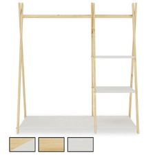 Penderie enfant rangement vêtements en bois massif