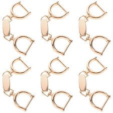 6 Pcs Boucle Chaîne En Alliage Pièces De Mors Bride Fermoir Métal