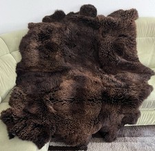 Schlaffell Tapis en Fourrure Couverture Peau de Mouton Lit 6 pour Cheminée