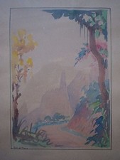 DESSIN ANCIEN BRASIL AQUARELLE