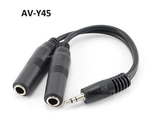 Black 5mm stereo male - 6", to