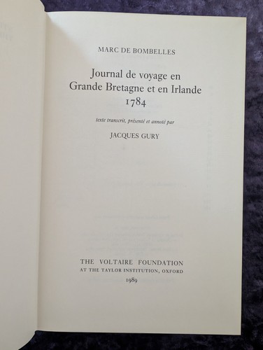 Bombelles journal voyage - de,