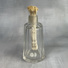 Ancien flacon cristal briquet à alcool allume gaz à meche lampe brule parfum