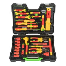 COFFRET 26 OUTILS ISOLES 1000 VOLTS GS VDE ET DOUILLES 3/8