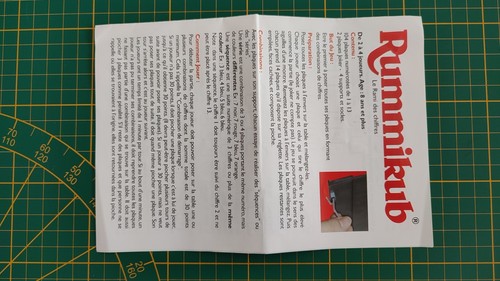 Notice vendue pliée - , jeu