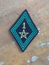 INSIGNE TISSU 1 RÉGIMENT DE TIRAILLEURS MAROCAINS LOSANGE DE BRAS MLE 45 OCCAS
