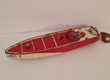 JEP ancien jouet mécanique  en tôle "Canot JEP 3" à restaurer année 1930