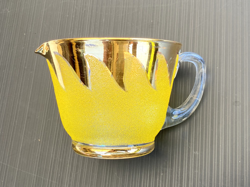 Pot verre granite jaune et - pot,