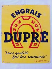 Plaque tôle publicitaire Engrais agricole DUPRÉ Montfavet Vaucluse fer à cheval