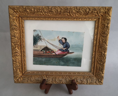 Peinture sur soie cadre - peinture,