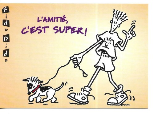 Rare carte postale - carte, fido
