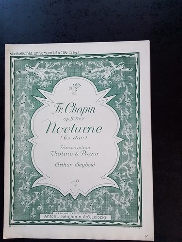 Partition ancienne chopin - ancienne,