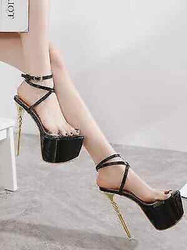 Sandales noir transparent - sandales,
