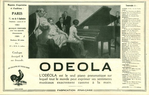 Publicité ancienne piano