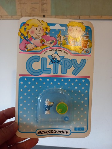Vintage 1983 schtroumpf clipy - schtroumpf,