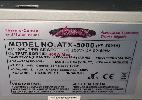 Alimentation atx advance - pc,