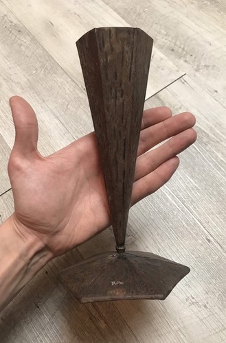 Bougeoir fer forgé signé - fer,