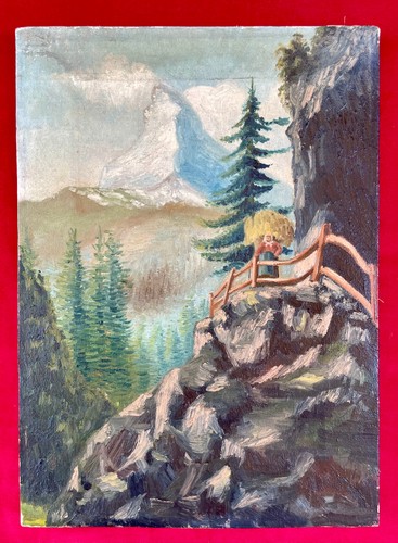 Antique oil painting - oil,