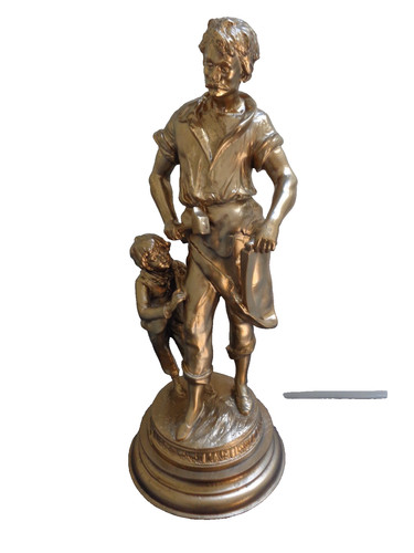 Old statue auguste moreau - statue,