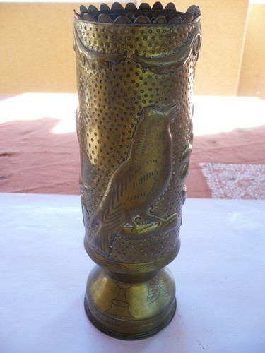 Obus sculpte cuivre - obus, de