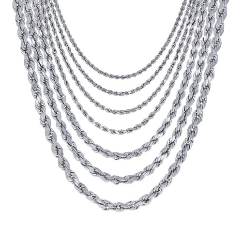 14k blanc 5mm diamant - 14k, or
