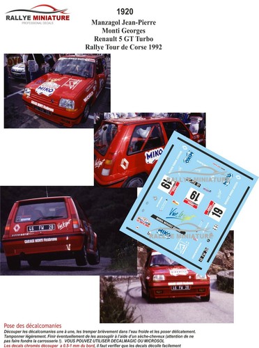 Decals ref 1920 - renault, 5
