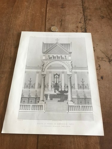 Gravure ancienne architecte - gravure,